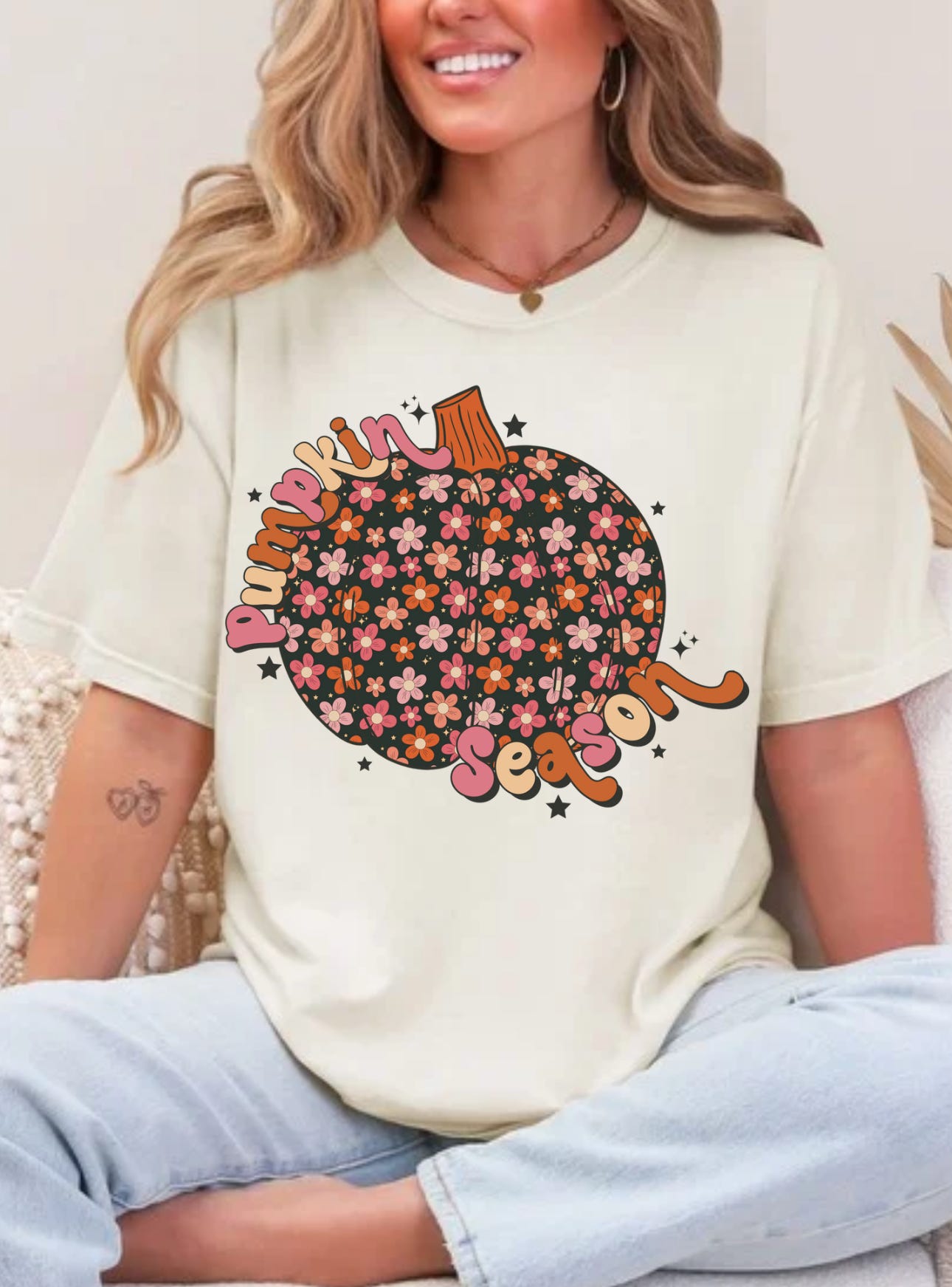 Retro Floral Pumpkin Season