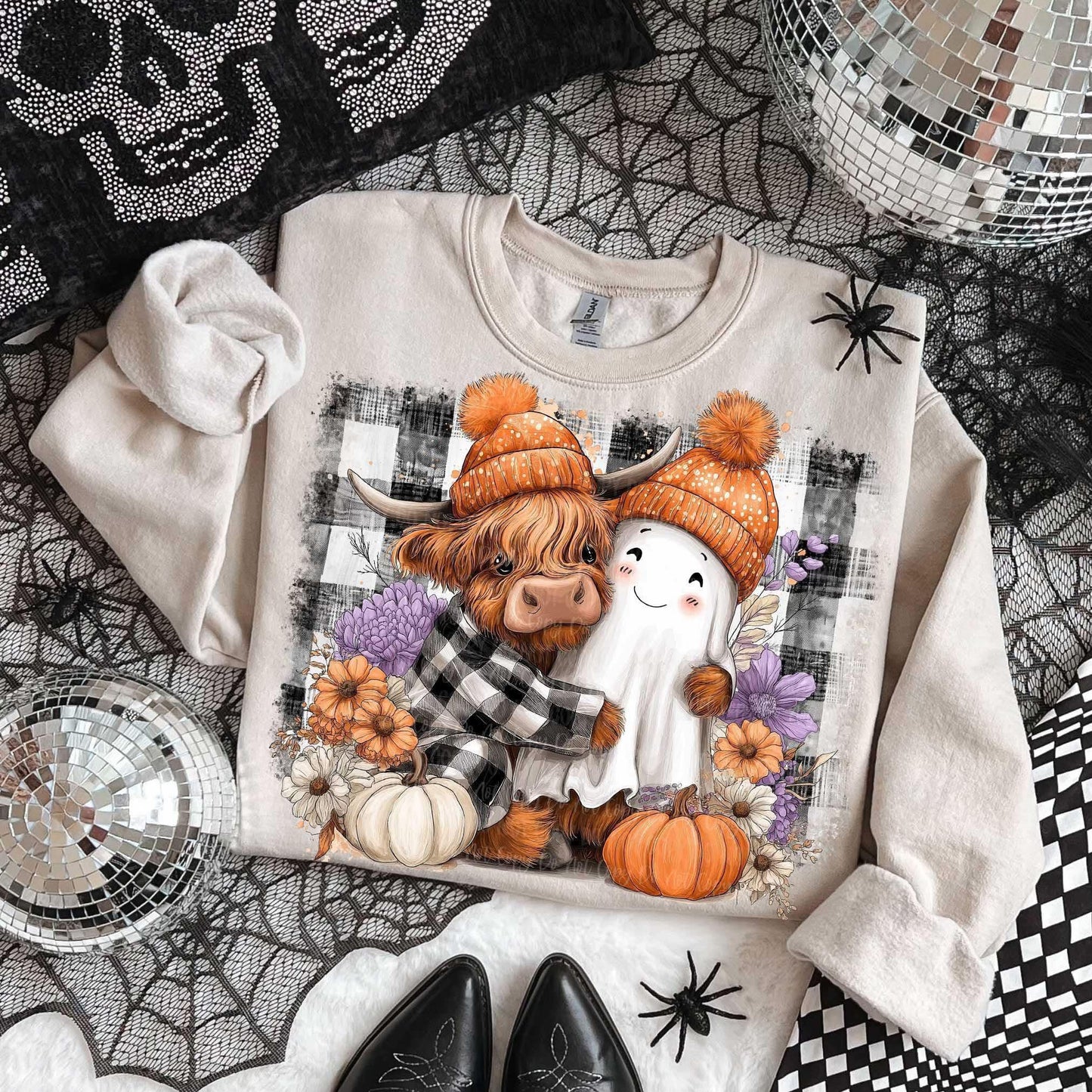 Highland Cow and Ghost