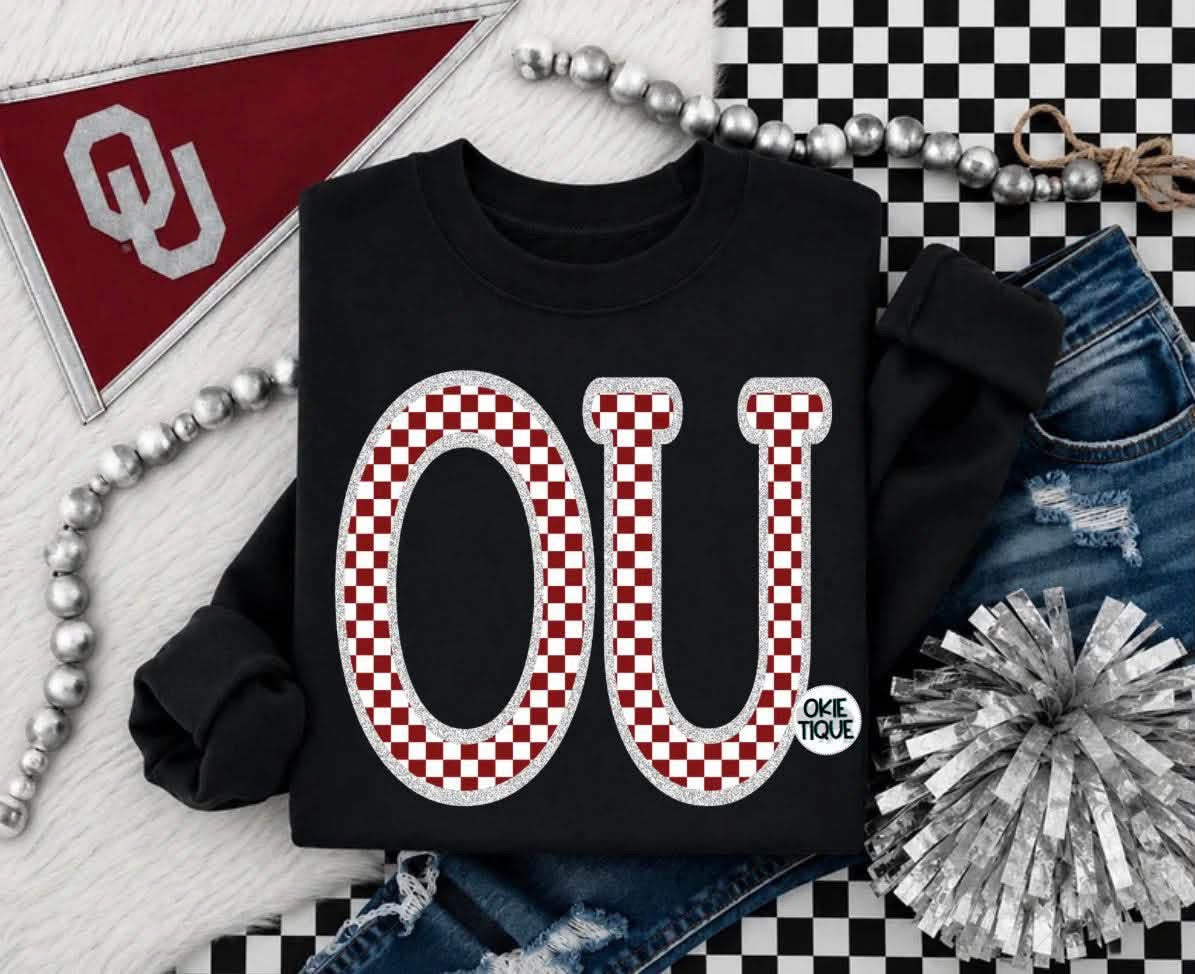 Red/ white Check OU