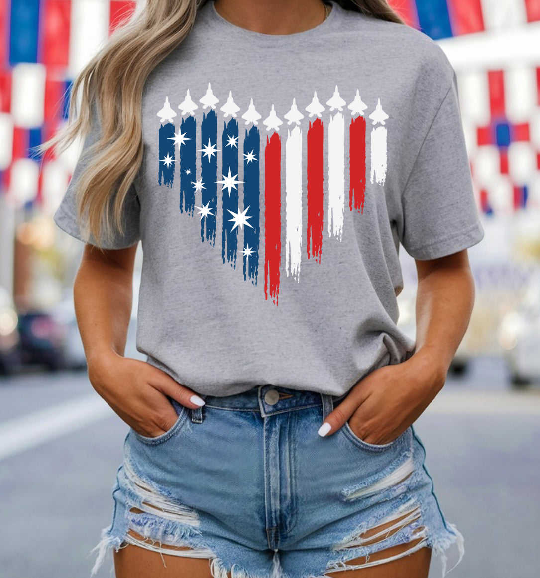 Patriotic Jet heart