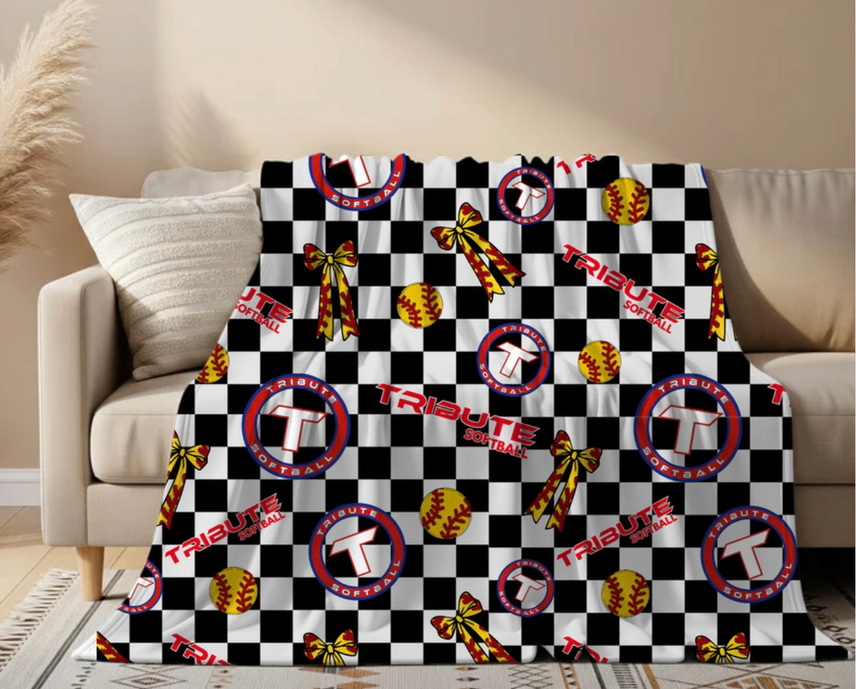 Tribute Softball Checkered Blanket