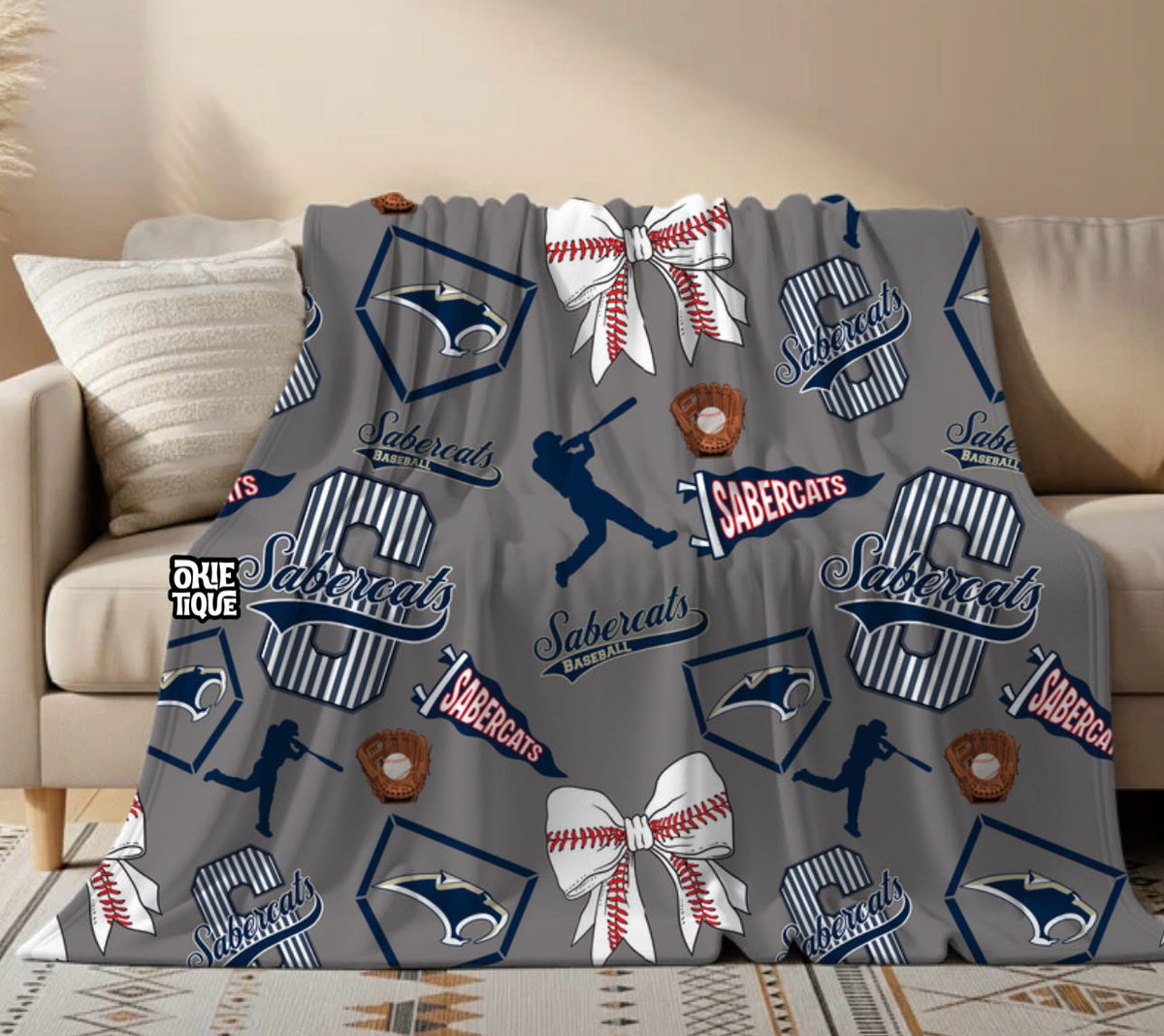 Southmoore Home Plates & Bows Blanket-SM
