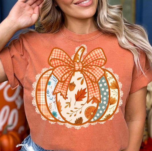 Lace Trim Fall Pumpkin