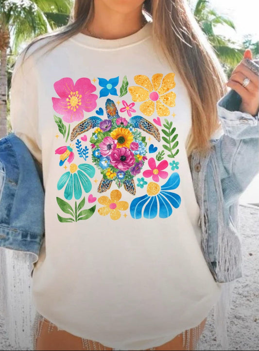 Floral Sea Turtle