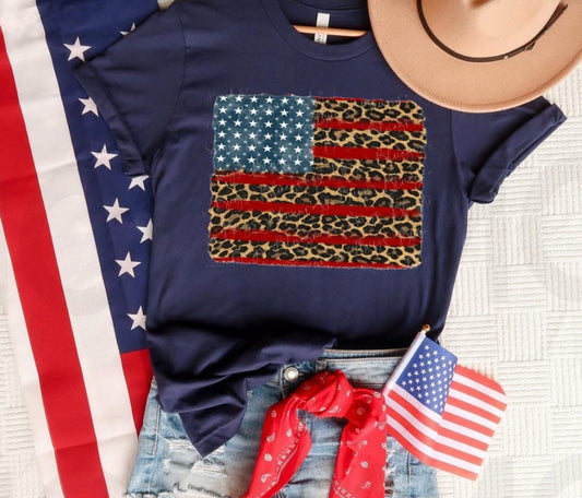 Leopard American Flag