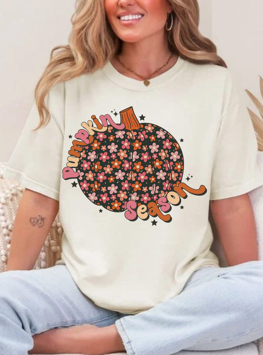 Retro Floral Pumpkin Season