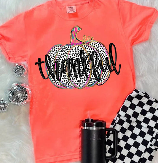 Thankful Polka Dot Pumpkin
