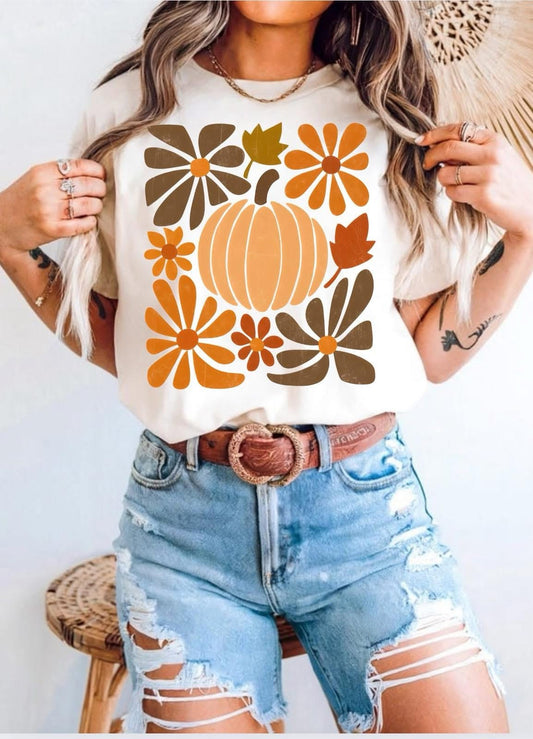 Boho Floral Pumpkin