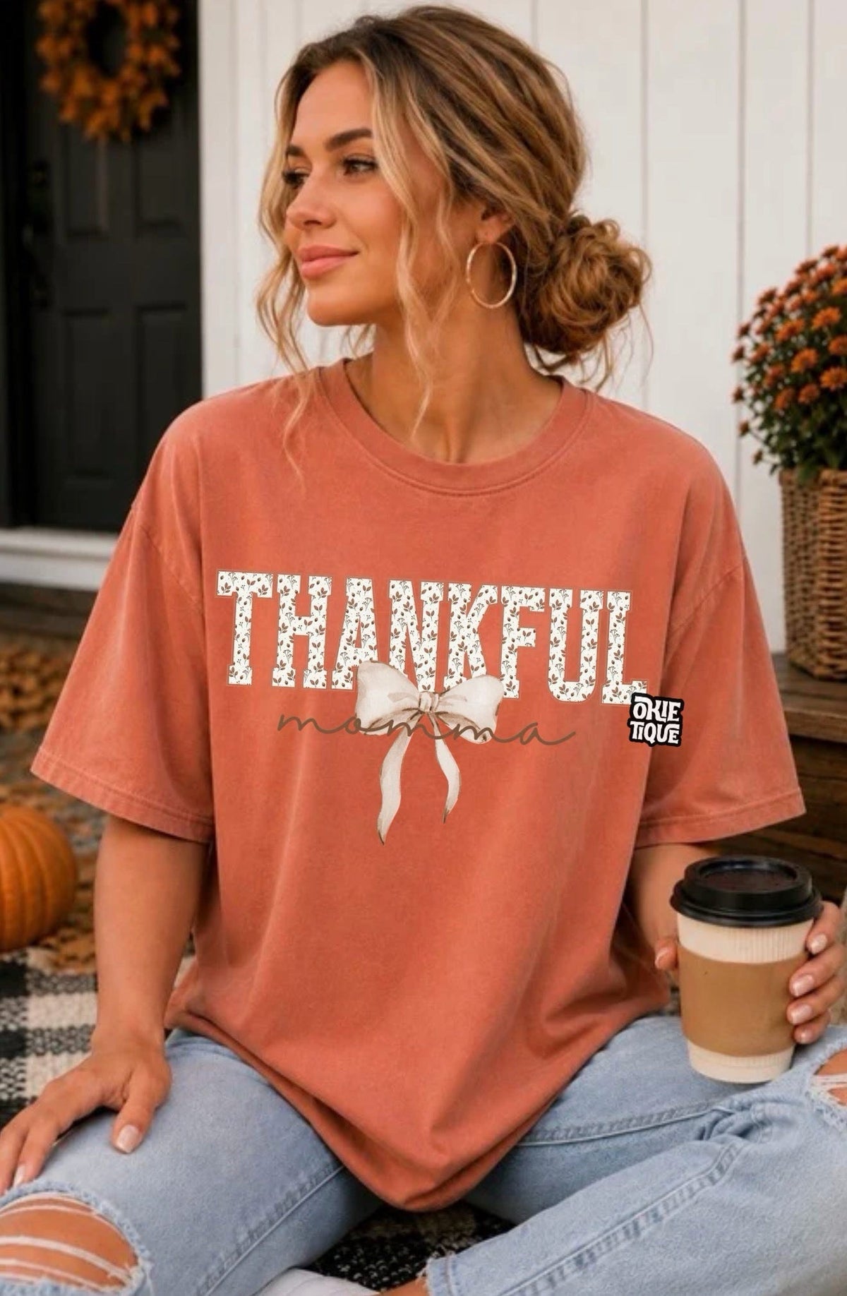 Thankful Mama (Floral & Bow)