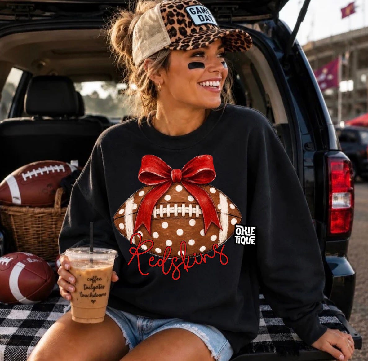 Redskins Polka Dot Football