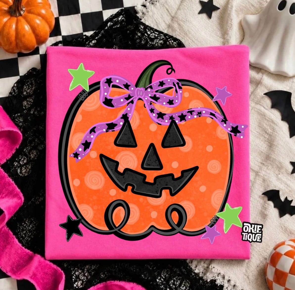 Retro Orange Polka Pumpkin