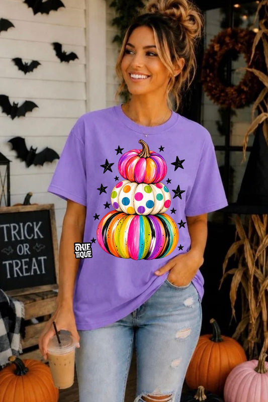 Colorful Pumpkin Stack