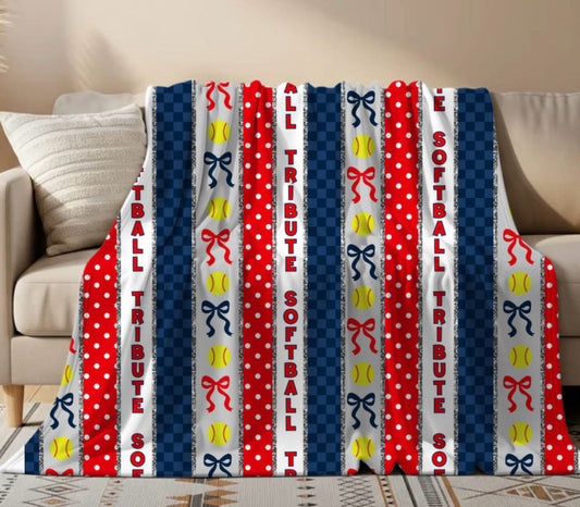 Tribute Softball Striped Blanket
