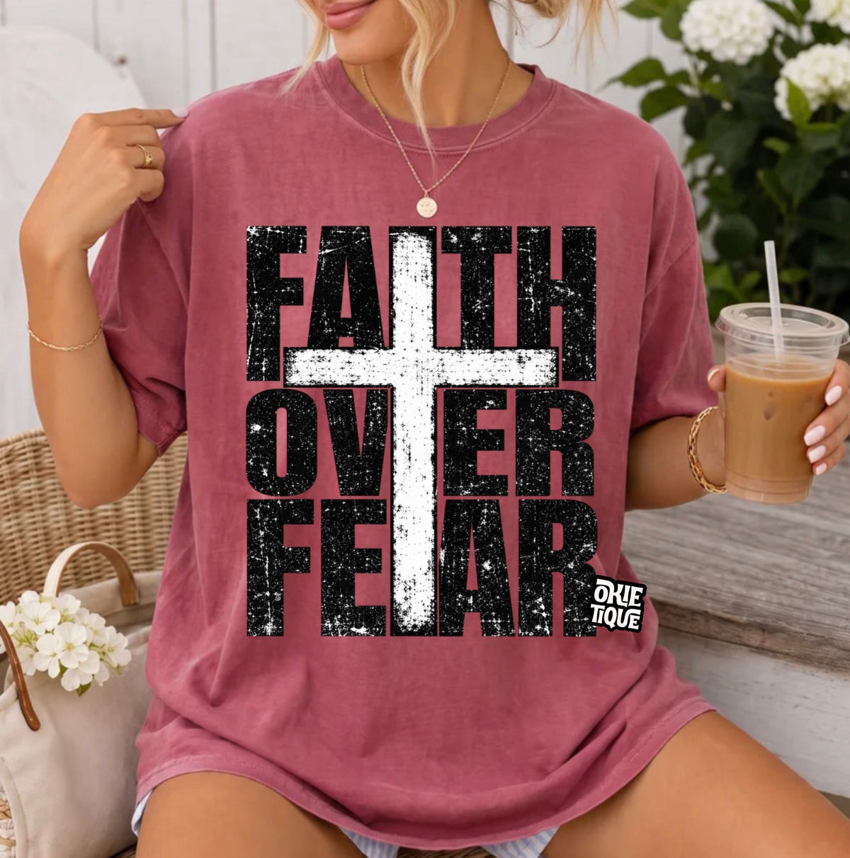 Faith Over Fear Cross