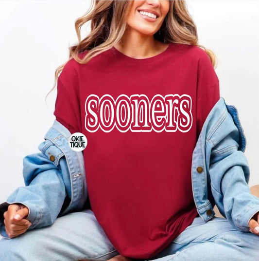 WHITE LETTERING ( SOONERS)