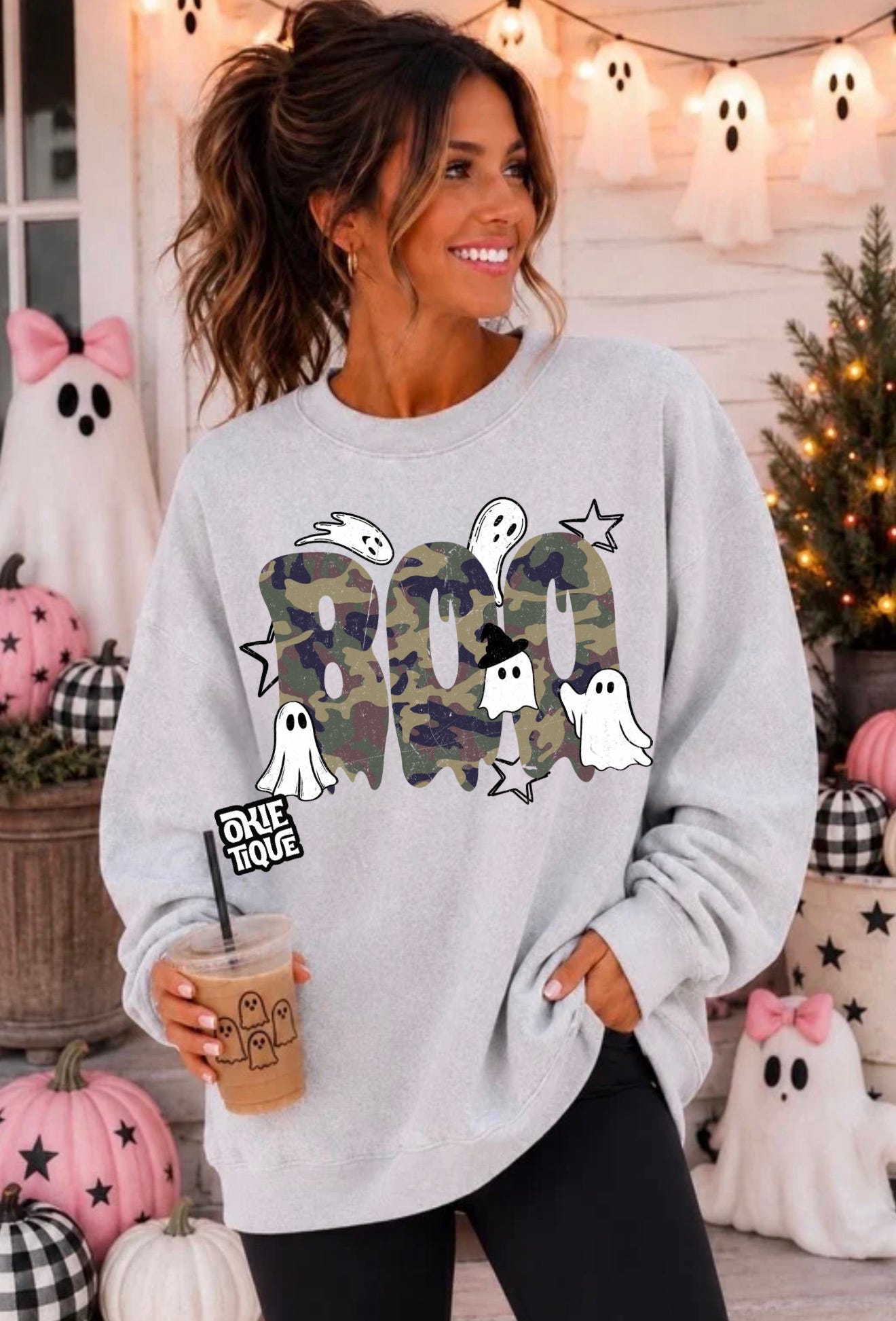 Camo Boo With Ghosts