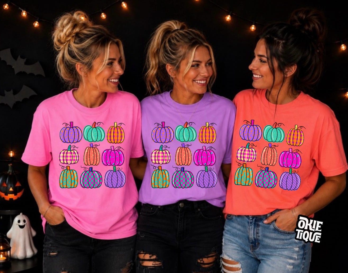 Neon Pumpkin Grid