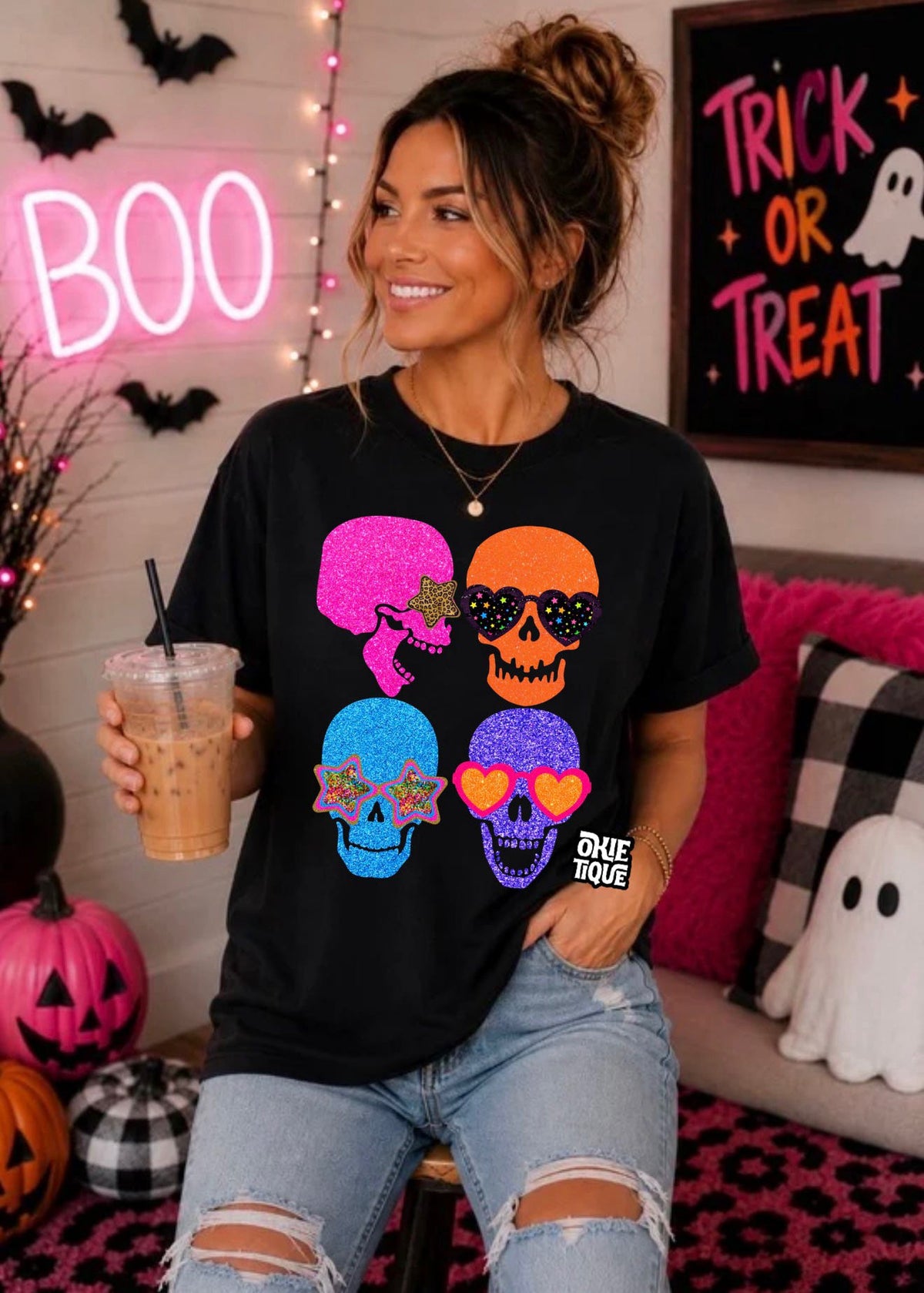 Retro Skeleton Heads
