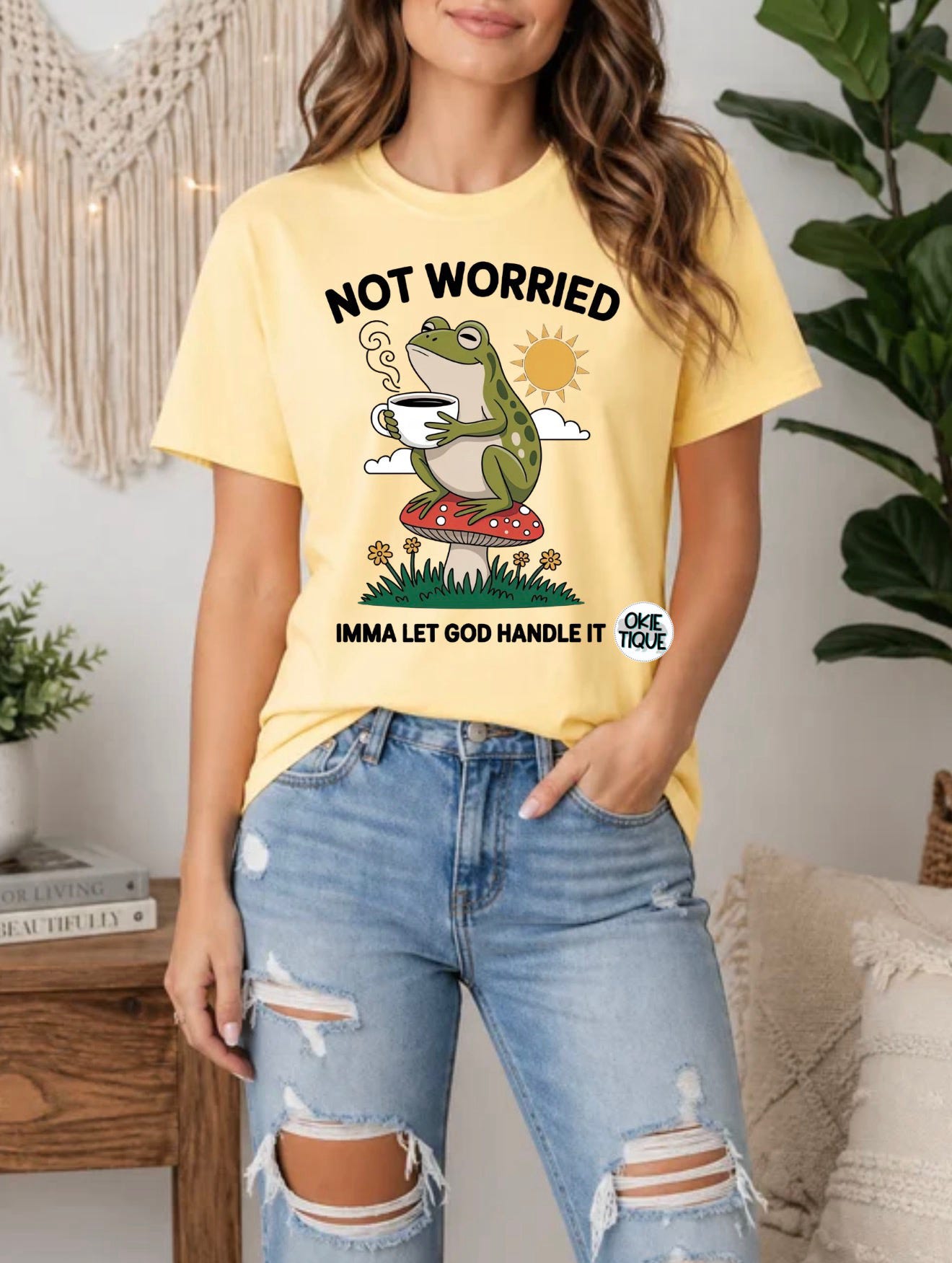 Not Worried Imma Let God Handle It (Frog)
