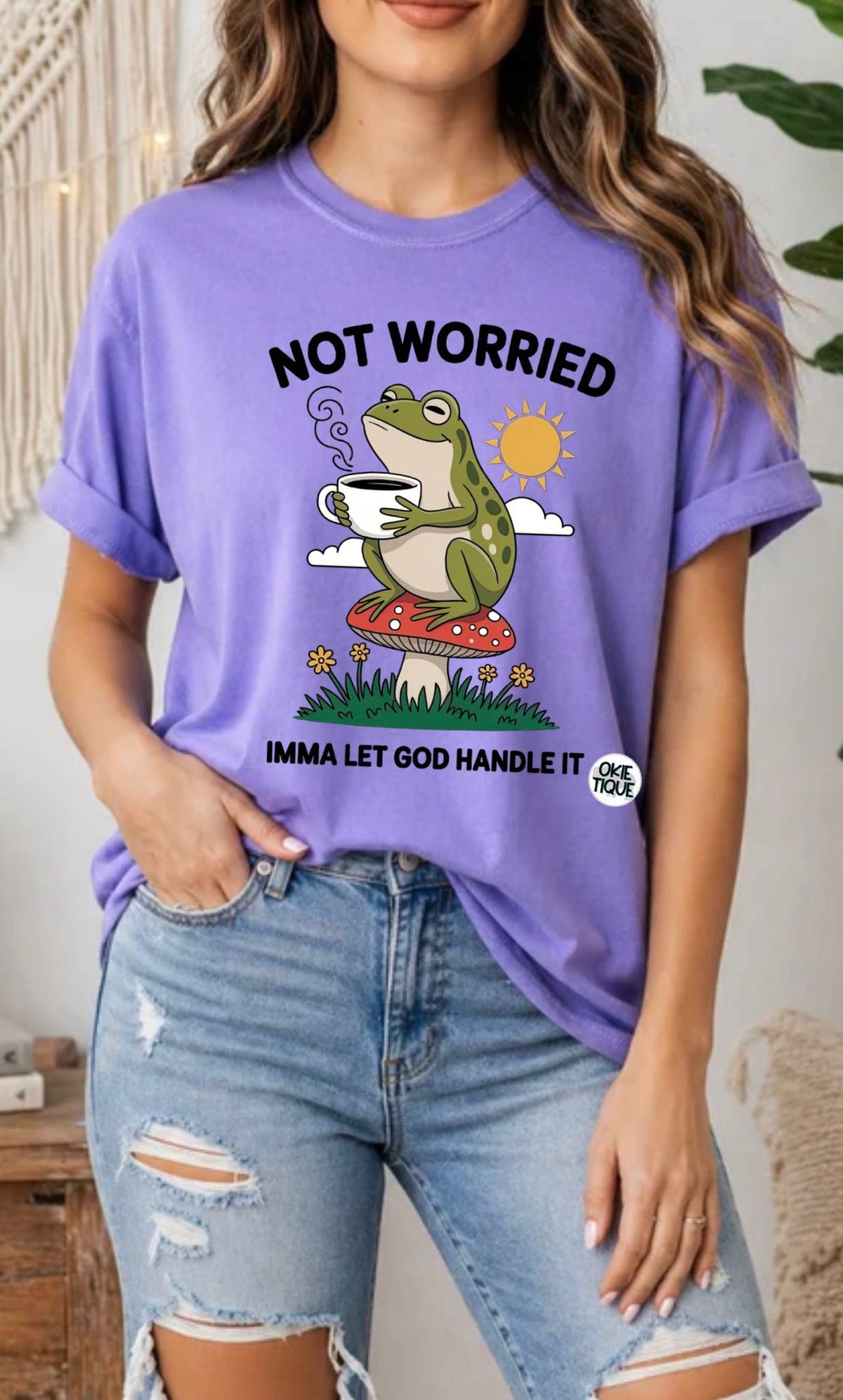Not Worried Imma Let God Handle It (Frog)