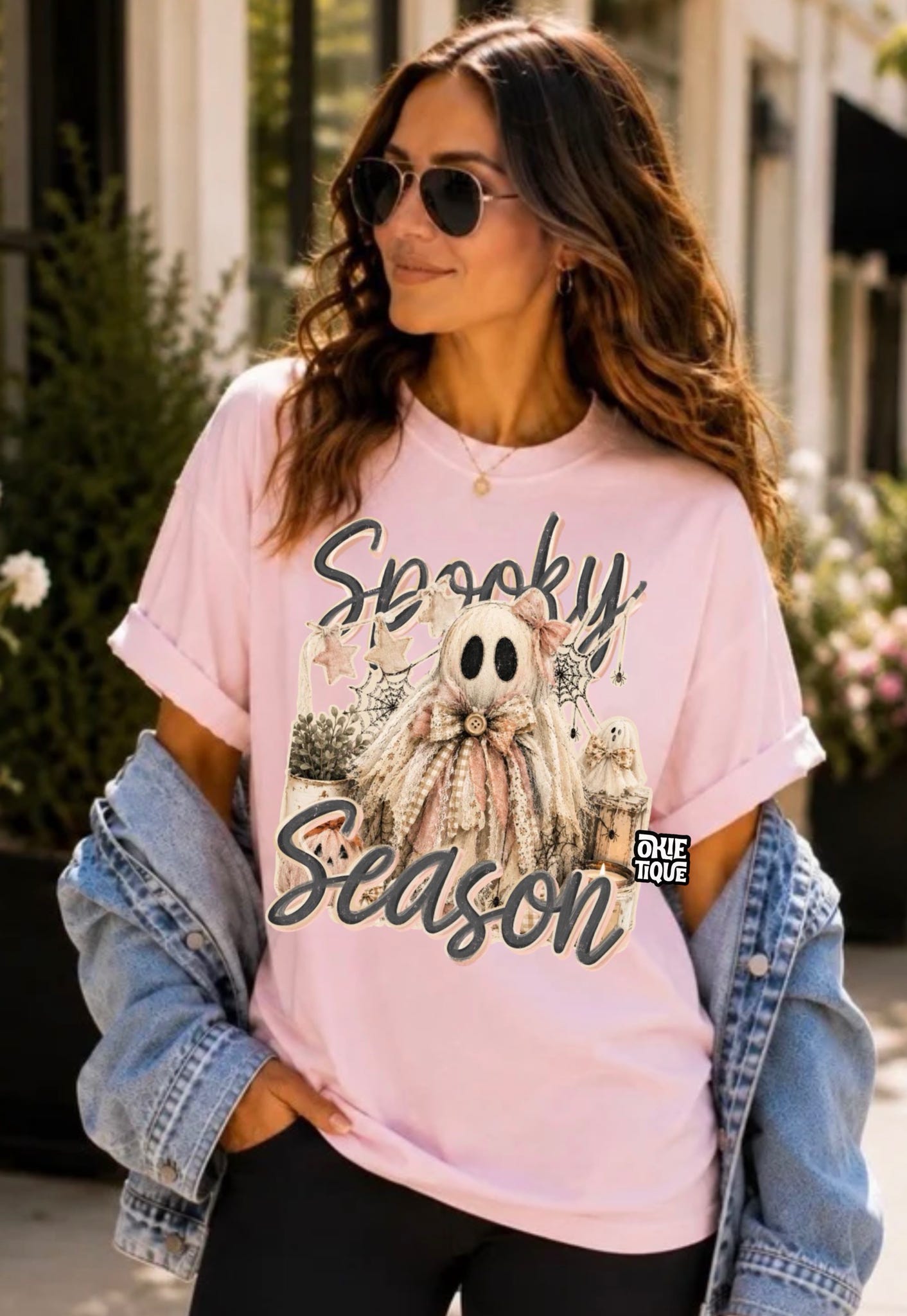 Spooky Season  Vintage Floral Ghost