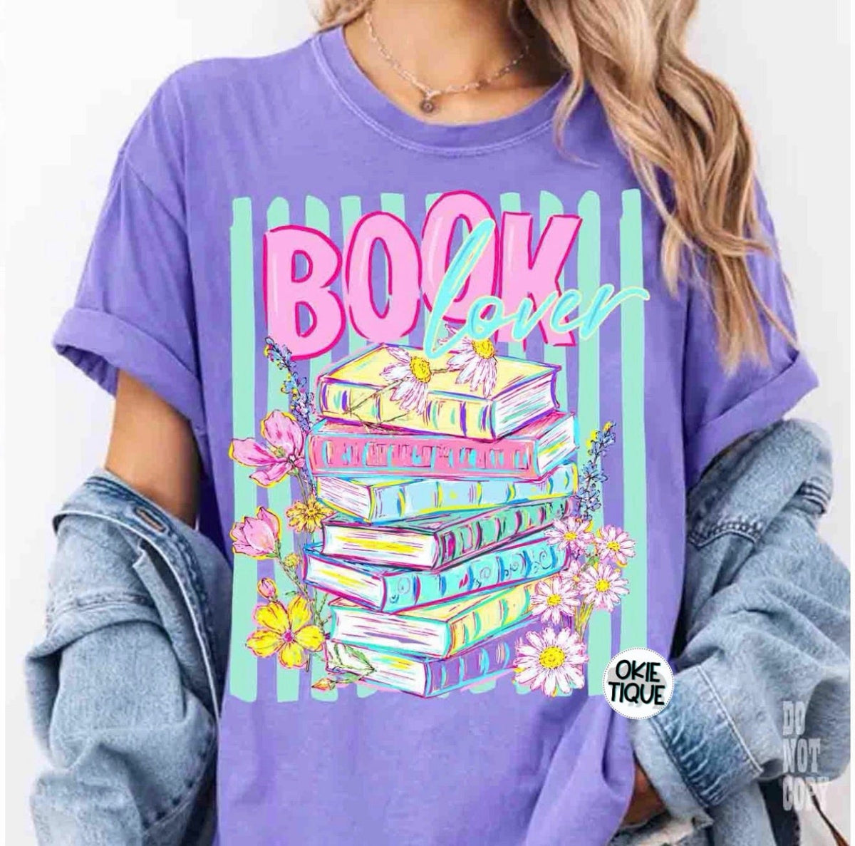 Book Lover Pastel Stacked Books