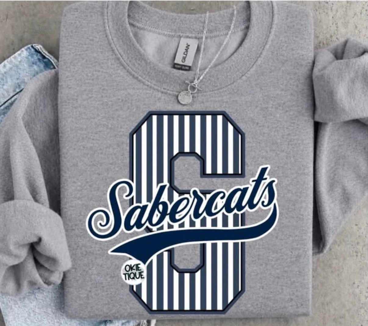 Striped Varsity (S) Sabercats