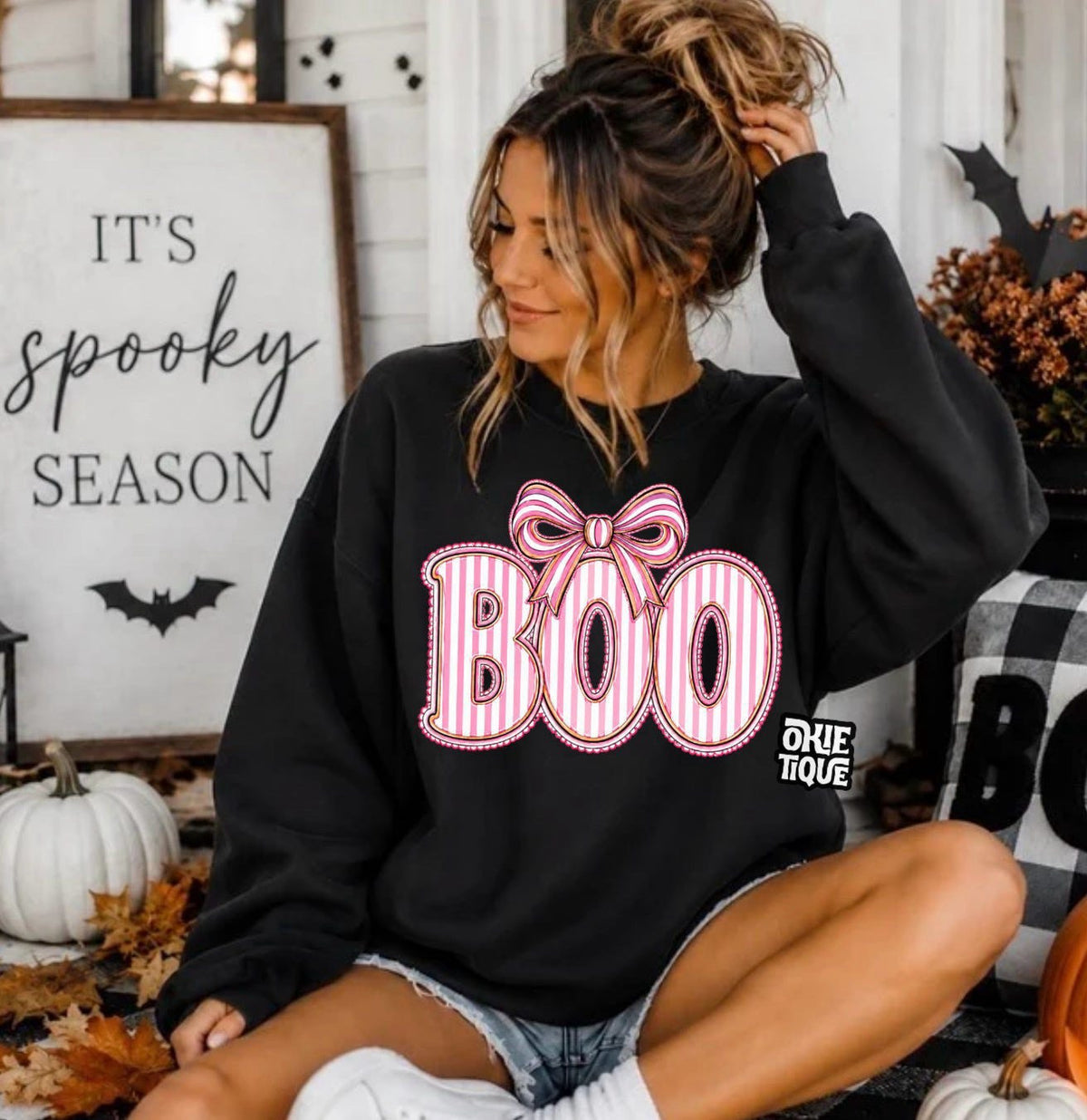Pink Striped Coquette “Boo”