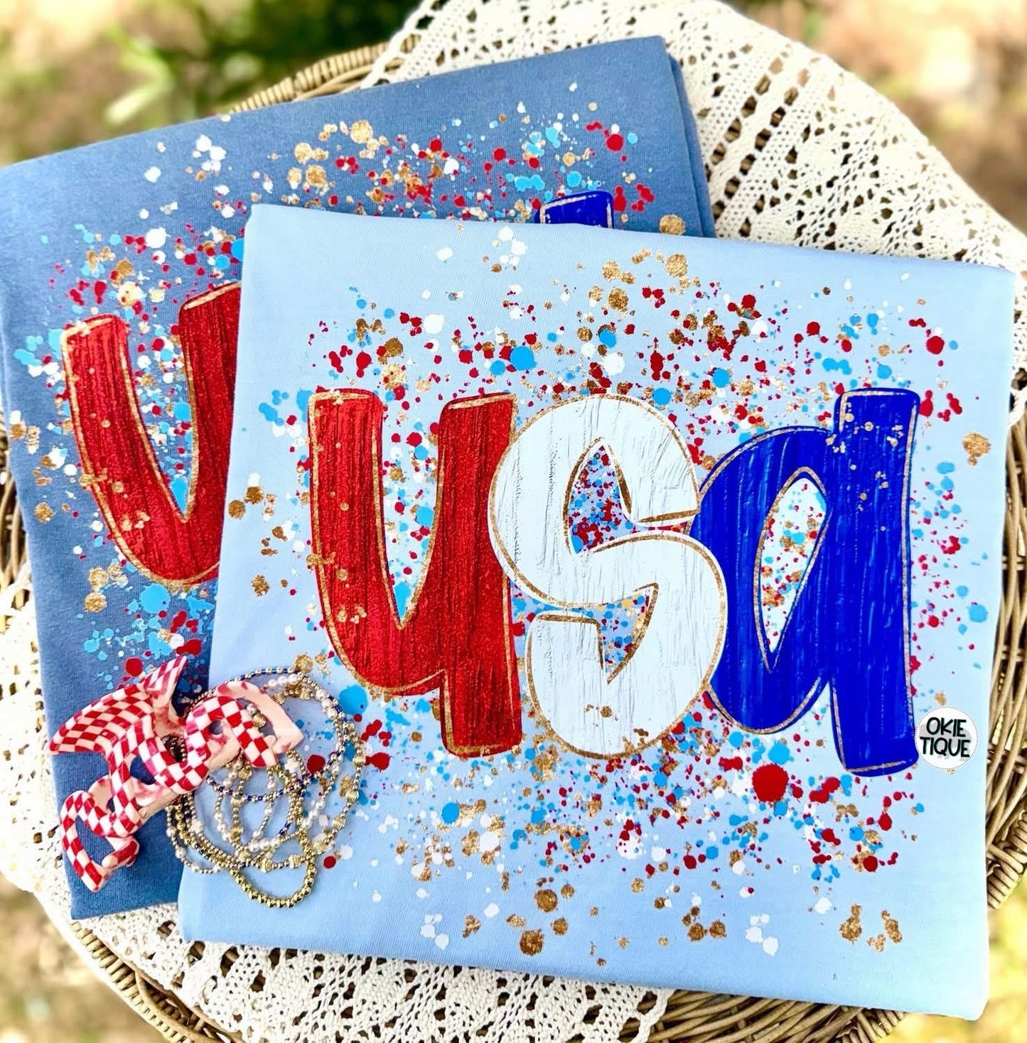 USA Colorful Splatter