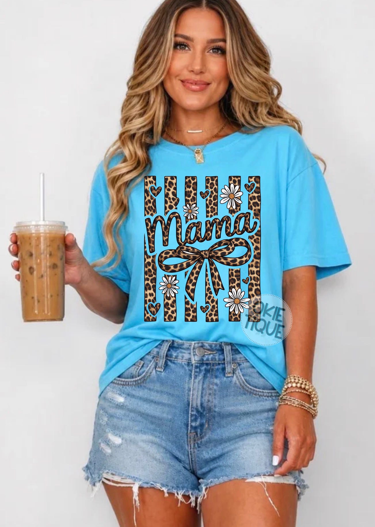 Leopard Print Mama With Bow