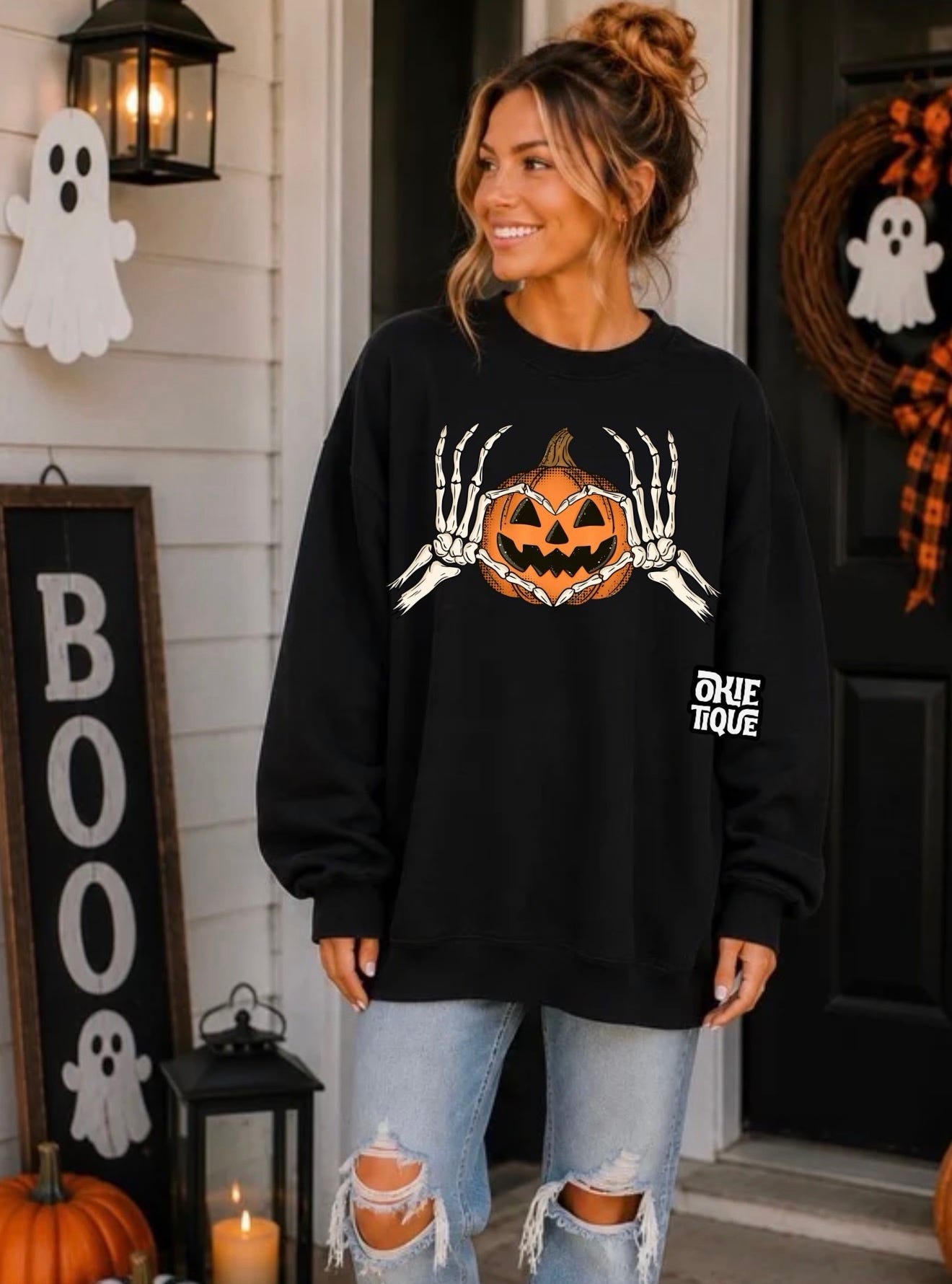 Skelly Heart & Pumpkin Head