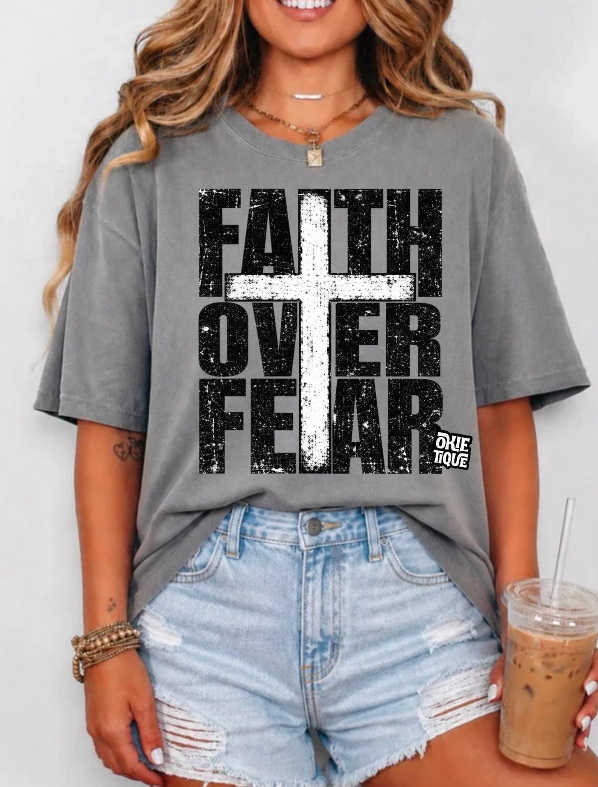 Faith Over Fear Cross