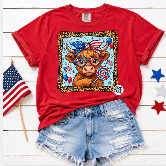 Patriotic Highland Cow | 4th of July Show