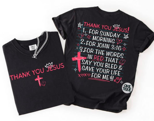 Thank You Jesus Checklist