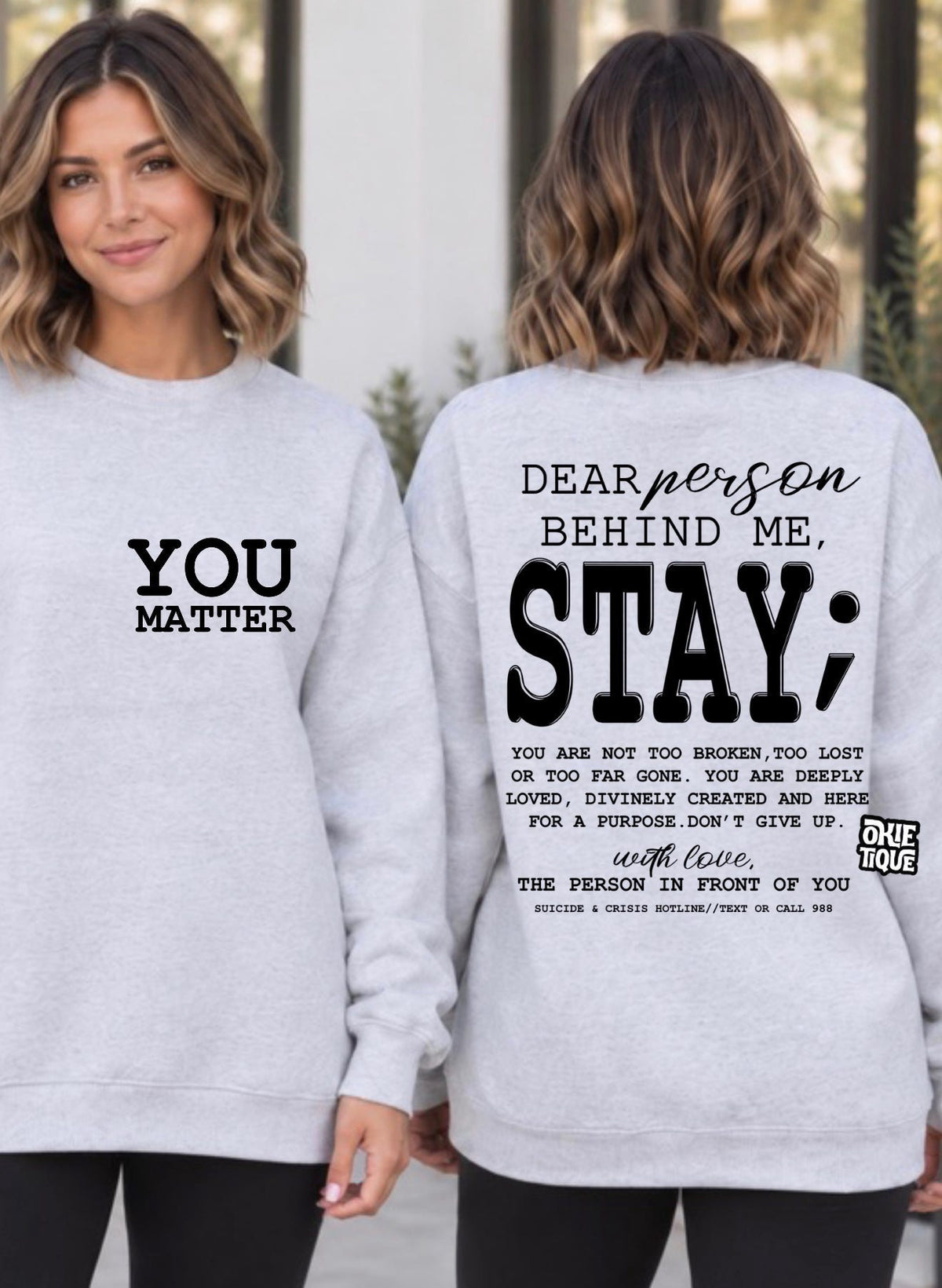Dear Person Behind me. Stay;