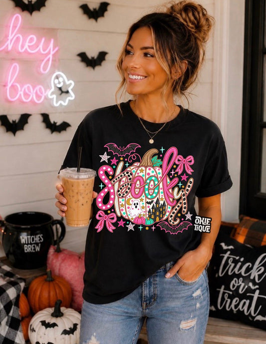 Girly Spooky Pattern Pumpkin