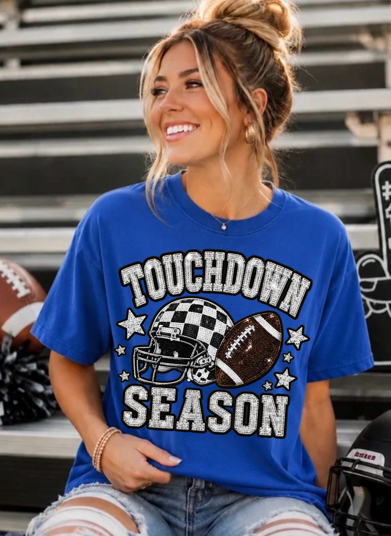 Touch Down Season Checkered Helmet