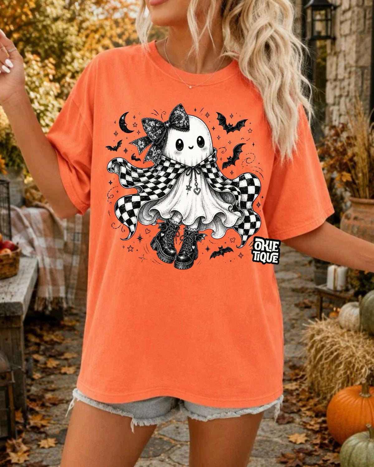 Girly Ghoth Ghost (Checkered With Bats)