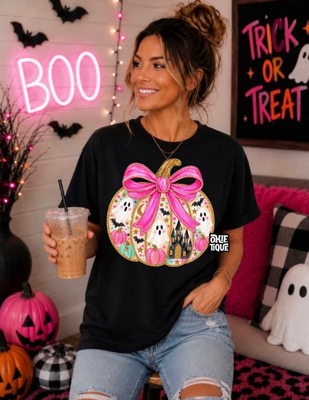 Glam Ghost Pumpkin