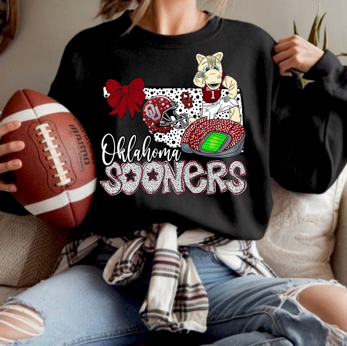 Oklahoma Sooners State with Mascot