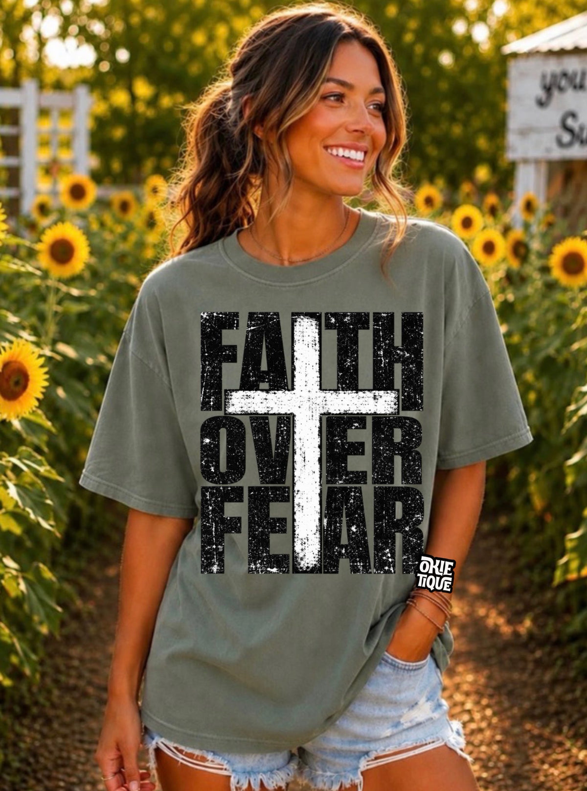 Faith Over Fear Cross