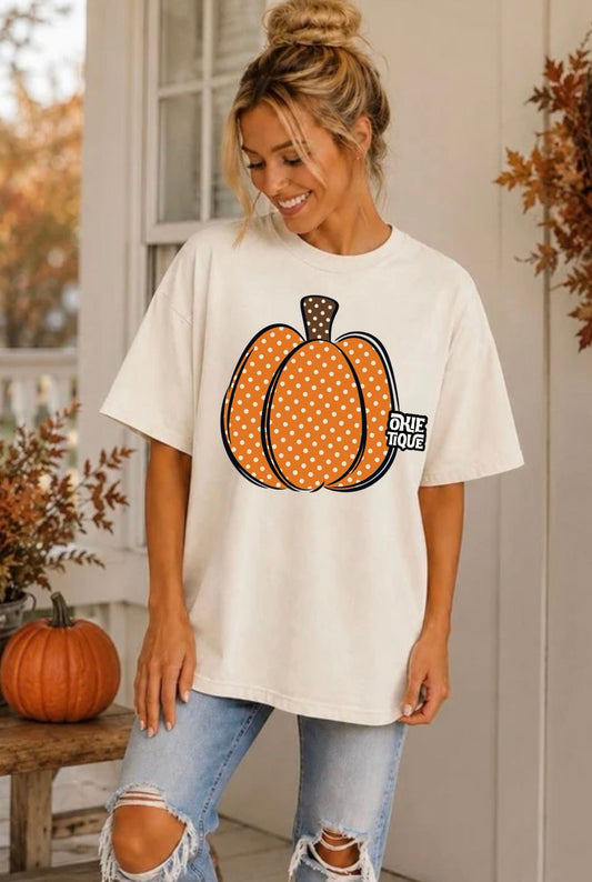 Simple Polka Dot Pumpkin