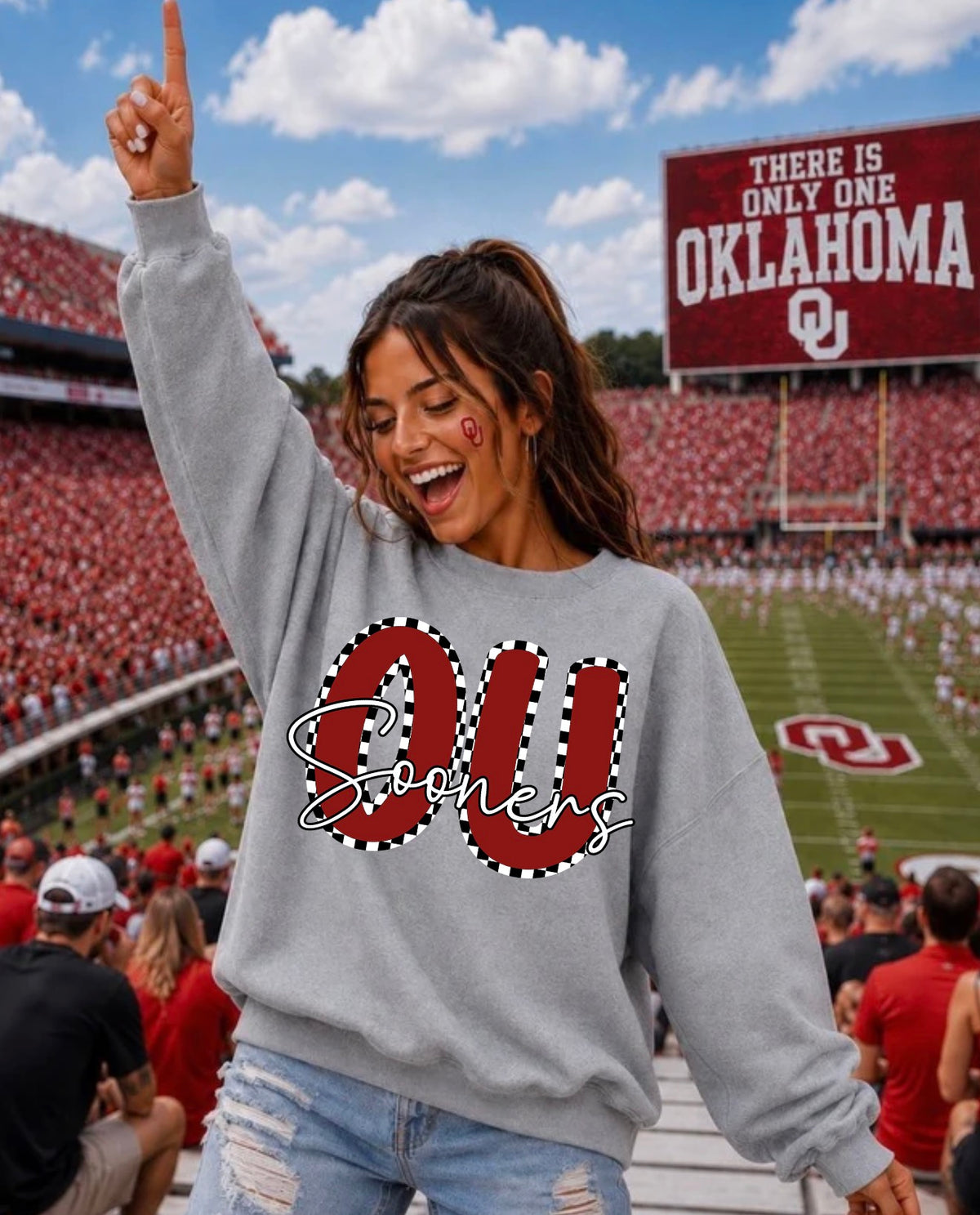 OU Sooners - Checkered Outline