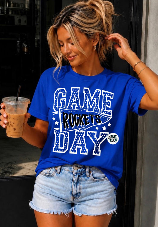 Polka Dot Game Day Rockets