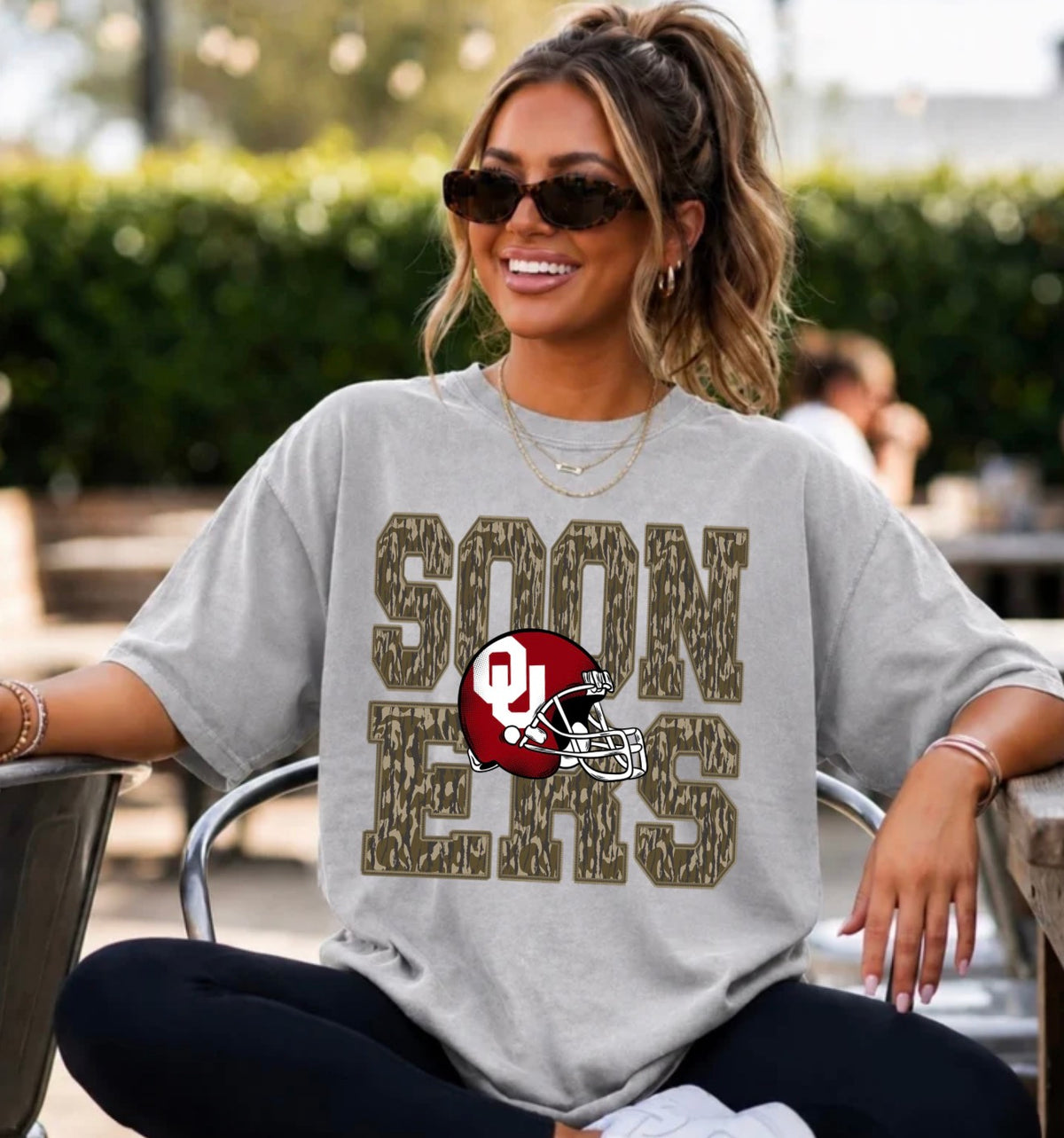 Camo Sooners With Helmet