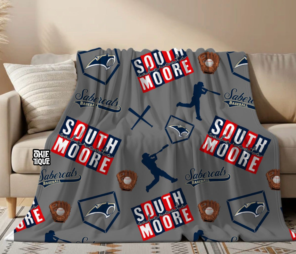 Southmoore Color Block Baseball Blanket -SM