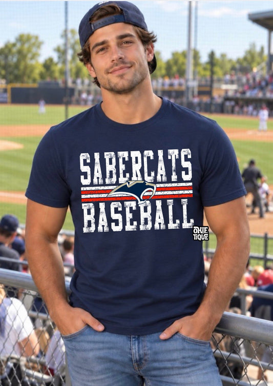 Sabercats Baseball Stripes-SM