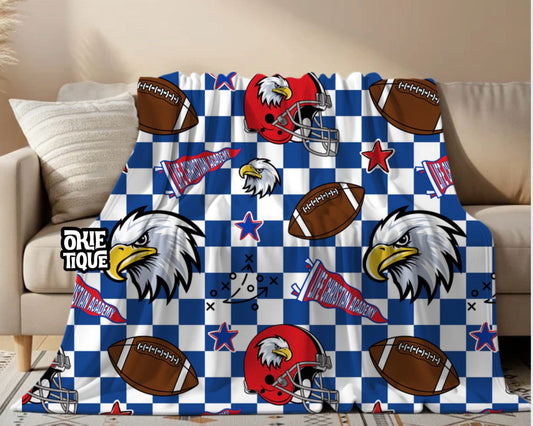 LCA Eagles Checkered Blanket