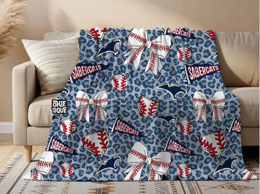 Southmoore Leopard and Bows Baseball Blanket-SM