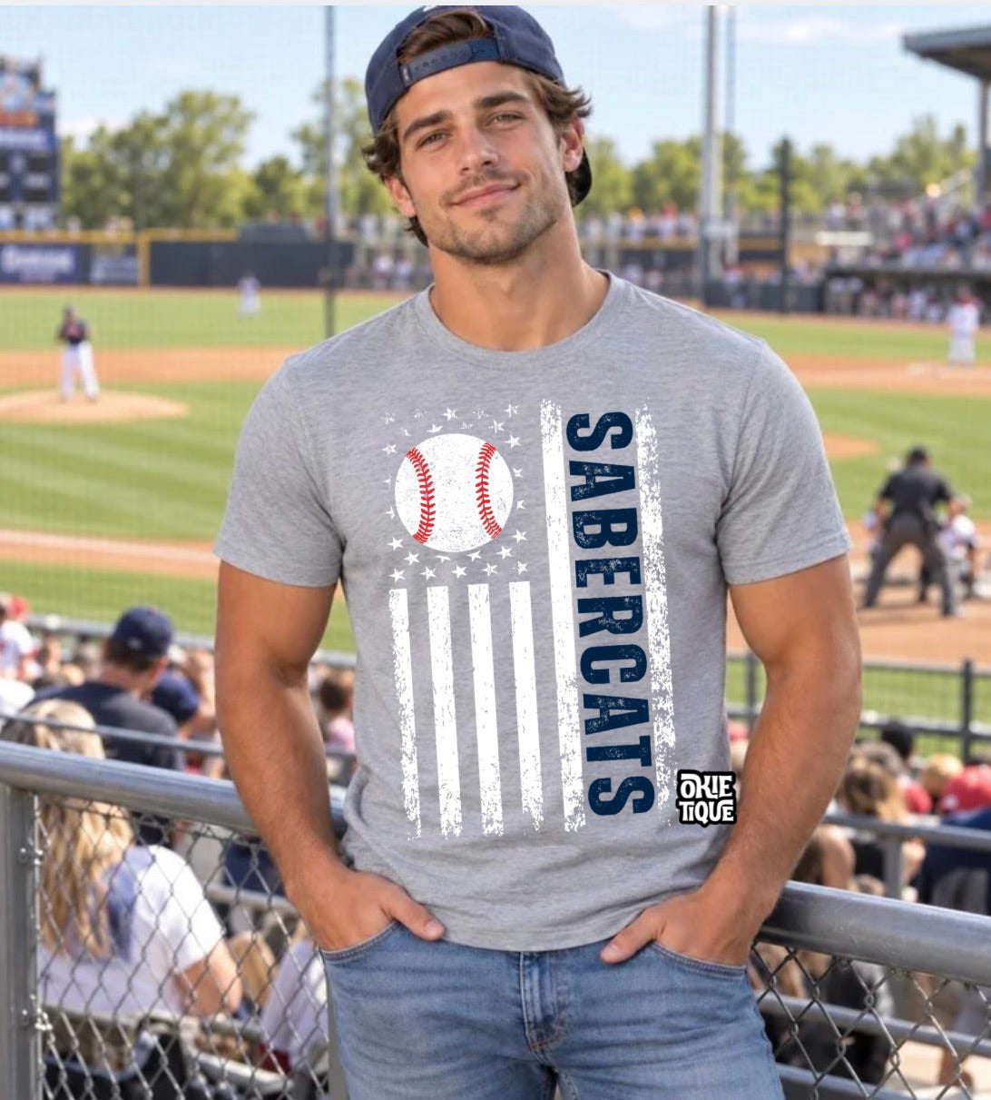 Sabercats Flag (White & Navy)-SM